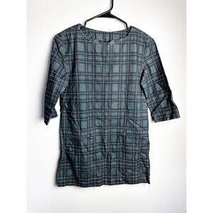 MNG Collection Plaid Dress Zipper Pocket Detail Womens shift Dress XXS Gray